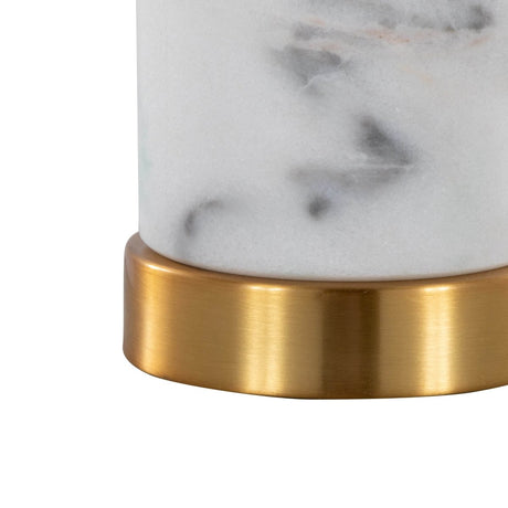 Set Of 2 Marble Base Brass Accent Table Lamps - Sleep Galleria