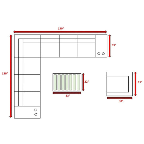 11 - Piece Fully Assembled Weather - Resistant Rattan Sectional Seating Group - Lunara - Omega Lifestyles