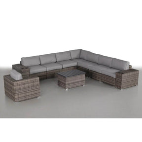 11-Piece Fully Assembled Weather-Resistant Rattan Sectional Seating Group - Omega Lifestyles