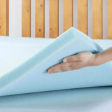 1.5 Inch Ventilated Cooling Gel Memory Foam Mattress Topper - Omega Lifestyles