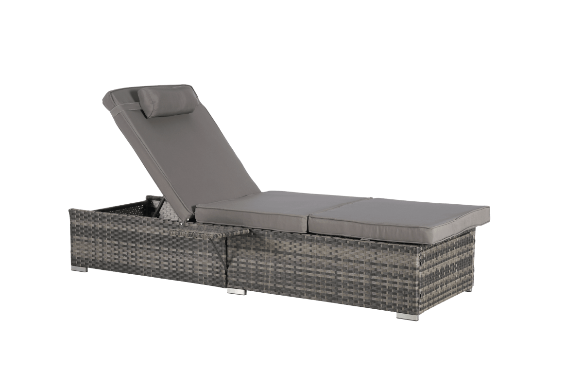 2-Piece Outdoor Adjustable Rattan Chaise Lounge Chair Set - Omega Lifestyles