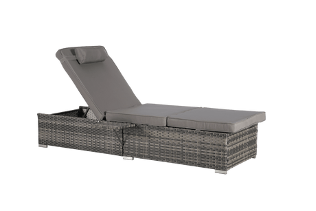 2-Piece Outdoor Adjustable Rattan Chaise Lounge Chair Set - Omega Lifestyles