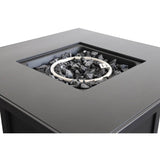 30 - Inch Black Steel Propane Fire Pit Table - Lunara - Omega Lifestyles
