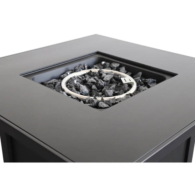 30-Inch Black Steel Propane Fire Pit Table - Omega Lifestyles