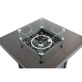 30 - Inch Black Steel Propane Fire Pit Table - Lunara - Omega Lifestyles