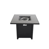 30 - Inch Black Steel Propane Fire Pit Table - Lunara - Omega Lifestyles