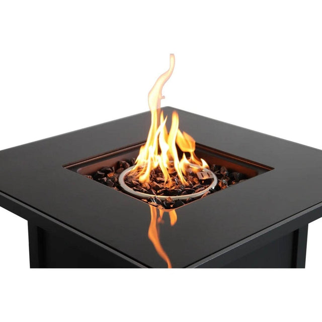 30-Inch Black Steel Propane Fire Pit Table - Omega Lifestyles