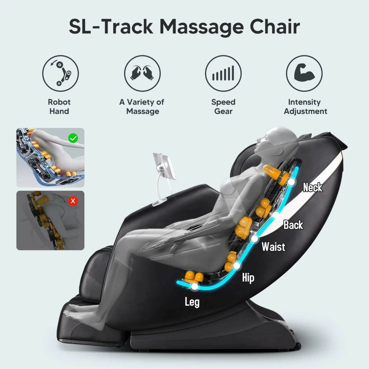 4D Zero-Gravity Shiatsu Heated Full Body Massage Chair - Omega Lifestyles