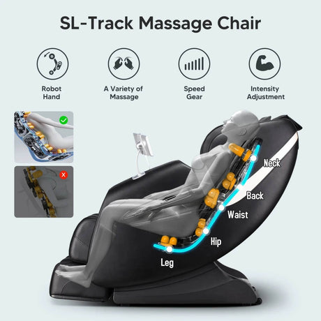 4D Zero-Gravity Shiatsu Heated Full Body Massage Chair - Omega Lifestyles