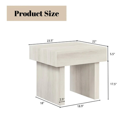 Athens Contemporary White MDF Modern Accent End Table - Omega Lifestyles