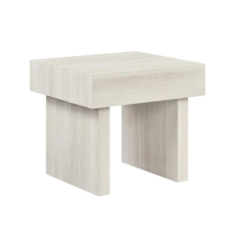 Athens Contemporary White MDF Modern Accent End Table - Omega Lifestyles