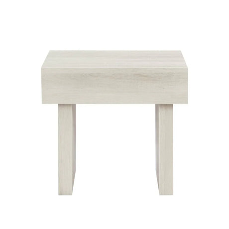 Athens Contemporary White MDF Modern Accent End Table - Omega Lifestyles
