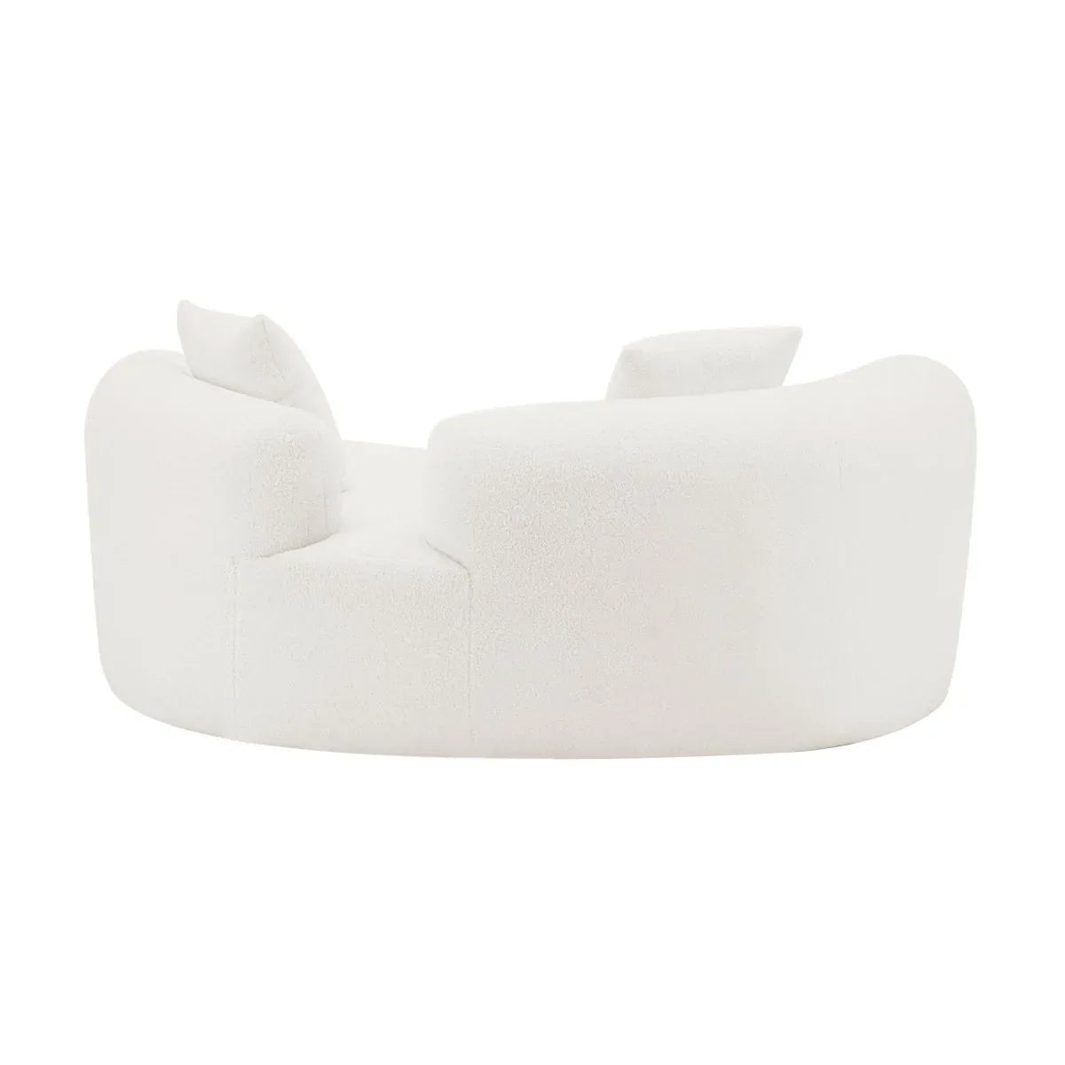Curved Medium-Firm Foam Spring Loveseat White - Omega Lifestyles