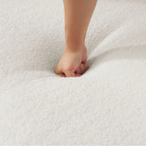 Curved Medium-Firm Foam Spring Loveseat White - Omega Lifestyles