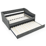 Full Size Upholstered Tufted Daybed With Trundle - Sleep Galleria