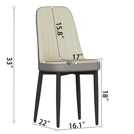 Medieval Modern MDF Dining Table With Six PU Chairs - Omega Lifestyles