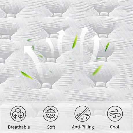 Medium 12-Inch Hybrid Pocket Spring Memory Foam Mattress - Sleep Galleria