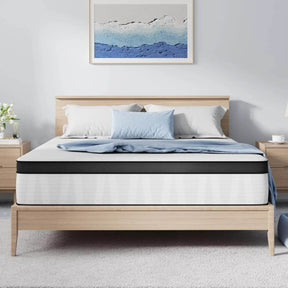 Medium Hybrid 12-Inch Smarts Coil Memory Foam Mattress - Omega Lifestyles