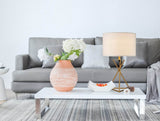 Mid-Century Metal Hourglass Table Lamp Gold - Sleep Galleria
