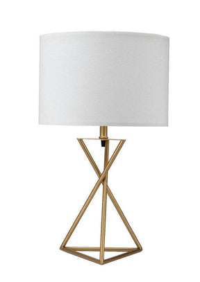 Mid-Century Metal Hourglass Table Lamp Gold - Omega Lifestyles