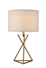 Mid-Century Metal Hourglass Table Lamp Gold - Sleep Galleria