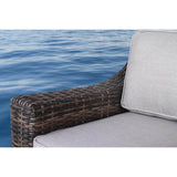 Modern All - Weather Wicker Outdoor Loveseat With Cushions - Lunara - Omega Lifestyles