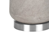 Modern Grey Resin Table Lamp With Ivory Shade - Sleep Galleria