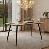 Modern MDF Wood Rectangle Dining Table With Chairs Set - Omega Lifestyles