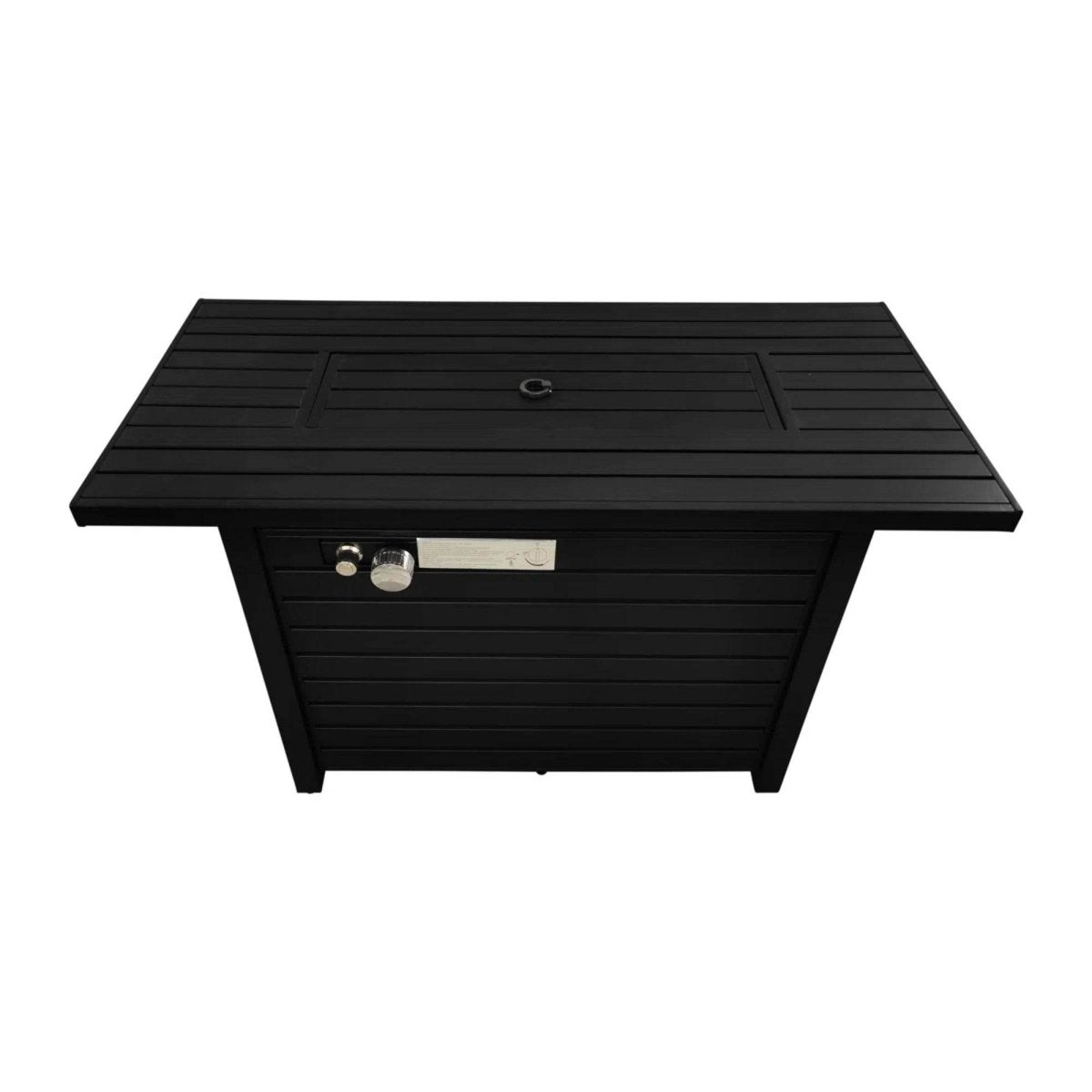 Modern Steel Outdoor Fire Pit Table With Lid - Lunara - Omega Lifestyles
