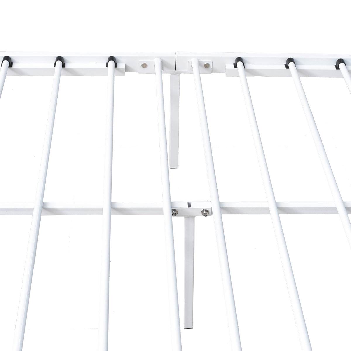 Queen Metal Platform Bed Frame With Victorian Headboard - Lunara - Omega Lifestyles