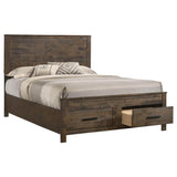 Queen Rustic Storage Platform Wood Bed Frame - Lunara - Omega Lifestyles