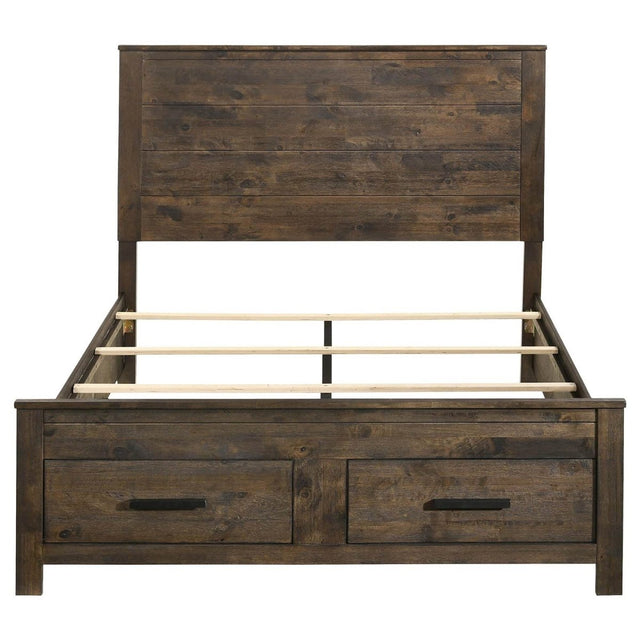 Queen Rustic Storage Platform Wood Bed Frame - Omega Lifestyles
