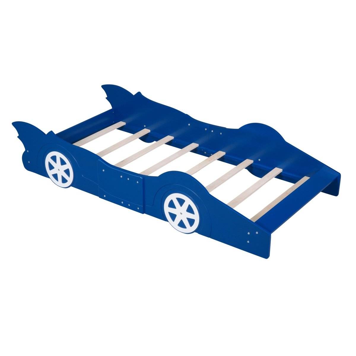 Race Car Twin Platform Bed With Safety Rails - Sleep Galleria