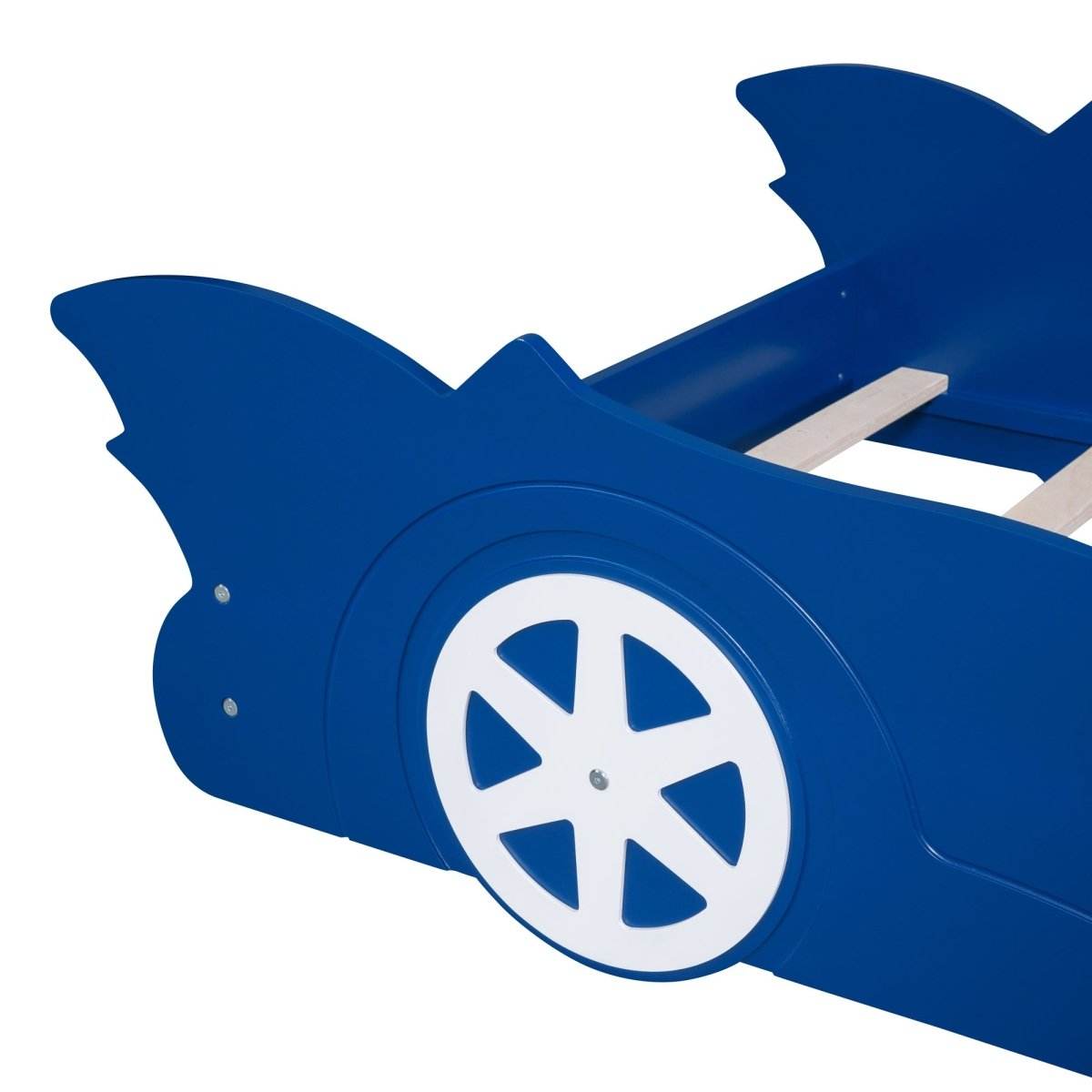 Race Car Twin Platform Bed With Safety Rails - Sleep Galleria