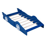 Race Car Twin Platform Bed With Safety Rails - Sleep Galleria