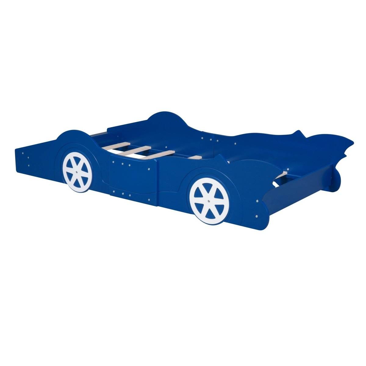 Race Car Twin Platform Bed With Safety Rails - Sleep Galleria