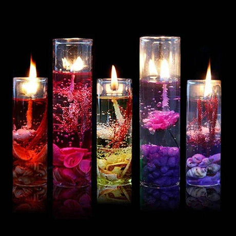 Romantic Ocean-Themed Jelly Pillar Candle - Omega Lifestyles
