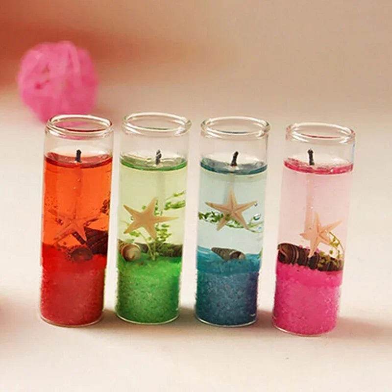 Romantic Ocean-Themed Jelly Pillar Candle - Omega Lifestyles