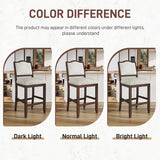 Set of 2 Rustic Rubber Wood Counter Height Bar Stools - Omega Lifestyles