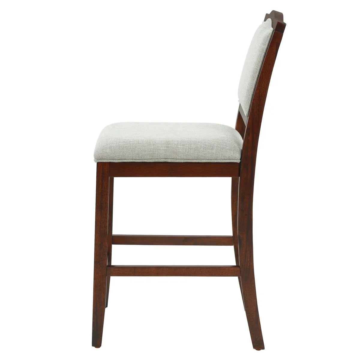 Set of 2 Rustic Rubber Wood Counter Height Bar Stools - Omega Lifestyles