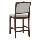 Set of 2 Rustic Rubber Wood Counter Height Bar Stools - Omega Lifestyles