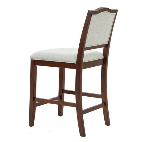 Set of 2 Rustic Rubber Wood Counter Height Bar Stools - Omega Lifestyles