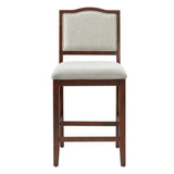 Set of 2 Rustic Rubber Wood Counter Height Bar Stools - Omega Lifestyles