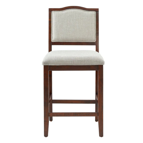 Set of 2 Rustic Rubber Wood Counter Height Bar Stools - Omega Lifestyles