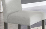 Set Of 2 Upholstered Light Gray Fabric Counter Height Chairs - Omega Lifestyles