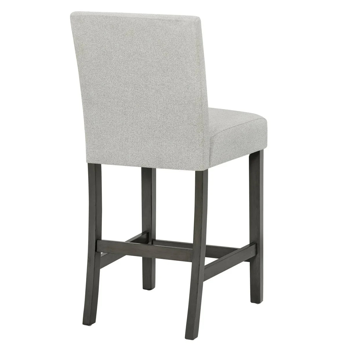 Set Of 2 Upholstered Light Gray Fabric Counter Height Chairs - Omega Lifestyles