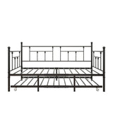 Twin Metal Day Bed Frame With Adjustable Trundle - Sleep Galleria