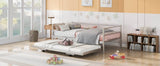 Twin Metal Daybed With Adjustable Pop-Up Trundle - Sleep Galleria