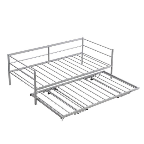 Twin Metal Daybed With Adjustable Pop-Up Trundle - Sleep Galleria