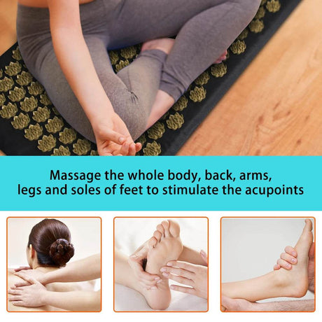 Shiatsu Acupressure Mat Cotton Spike Massage Pad - Sleep Galleria